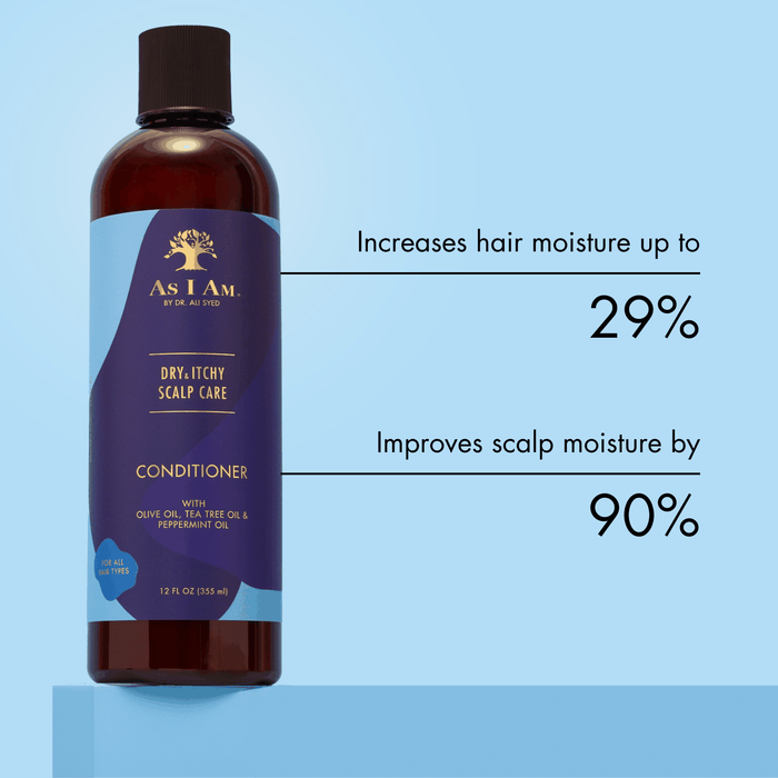 As I Am Dry & Itchy Scalp Care Conditioner 12oz for dandruff relief and moisturizing dry, itchy scalp
