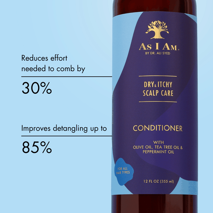 As I Am Dry & Itchy Scalp Care Conditioner 12oz for soothing dry, itchy scalp and dandruff relief
