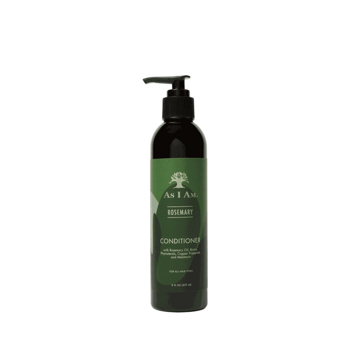 As I Am Rosemary Conditioner bottle with natural ingredients for hair hydration and scalp strengthening