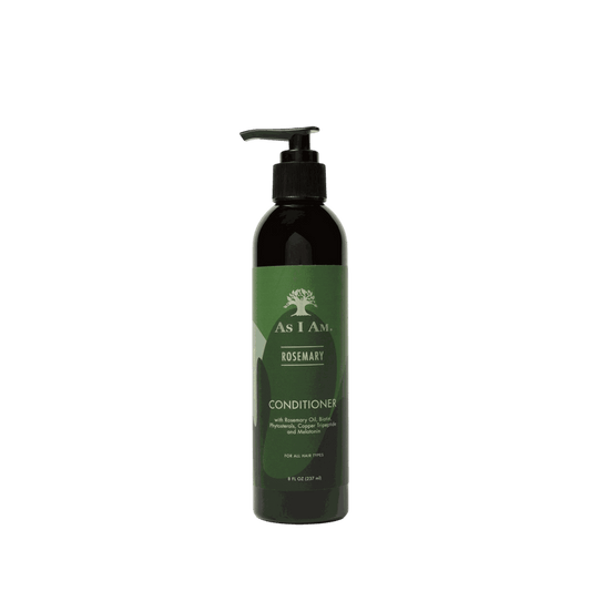 As I Am Rosemary Conditioner bottle with natural ingredients for hair hydration and scalp strengthening