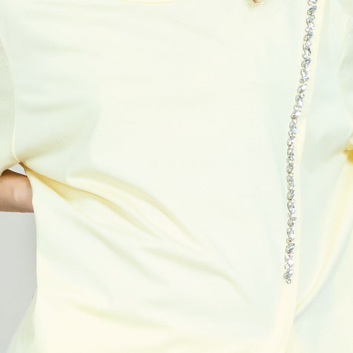 Asymmetric blouse with embellished side detail wholesale
