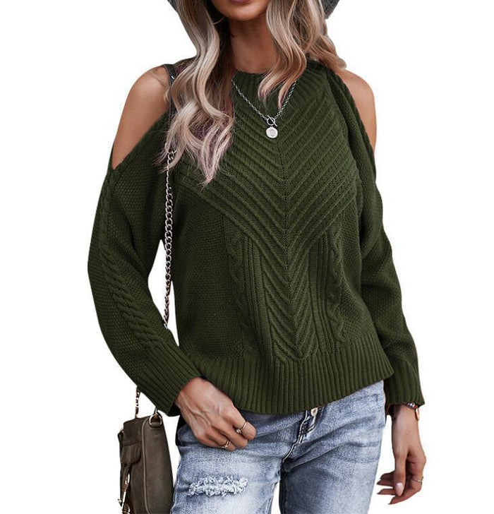 Autumn And Winter New Off-shoulder Sweater Ladies 🇨🇳