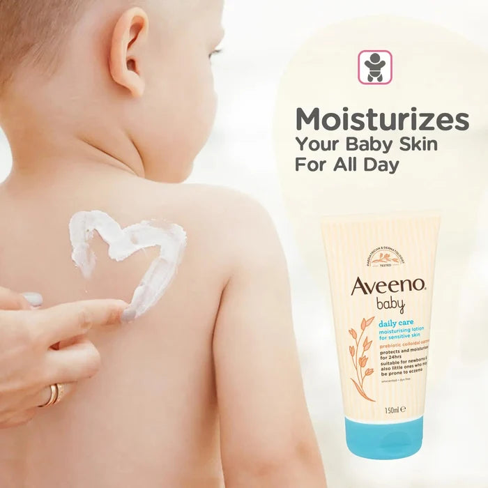 Aveeno Baby Daily Care Moisturizing Lotion 150ml لوشن أفينو بيبي المرطب للعناية اليومية - Princess Cosmetics Qatar