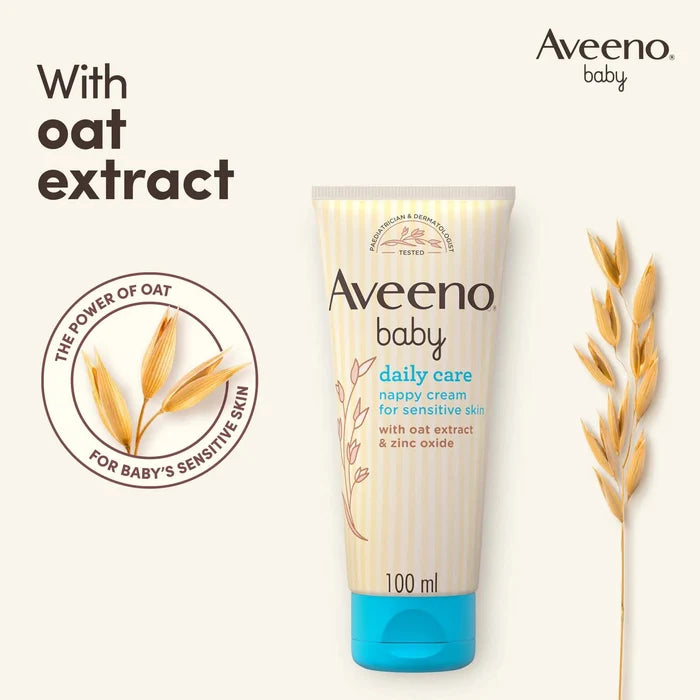 Aveeno Baby Daily Care Nappy Cream 100ml كريم أفينو للعناية اليومية بالحفاضات - Princess Cosmetics Qatar