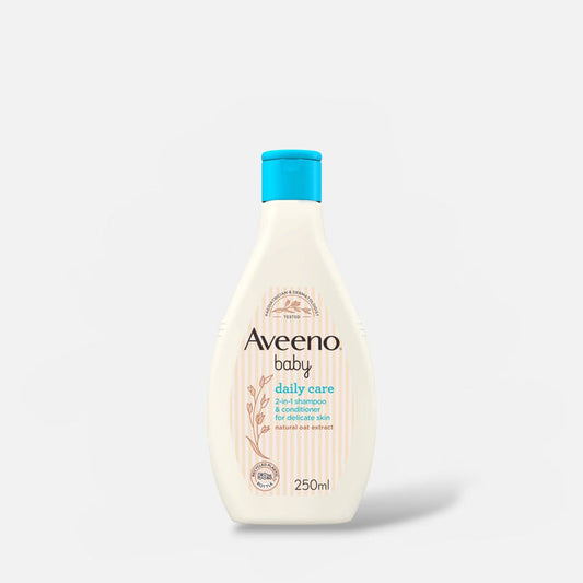 Aveeno Baby Day Care 2 - in - 1 Shampoo & Conditioner 250ml شامبو وبلسم أفينو بيبي داي كير 2 في 1 - Princess Cosmetics Qatar