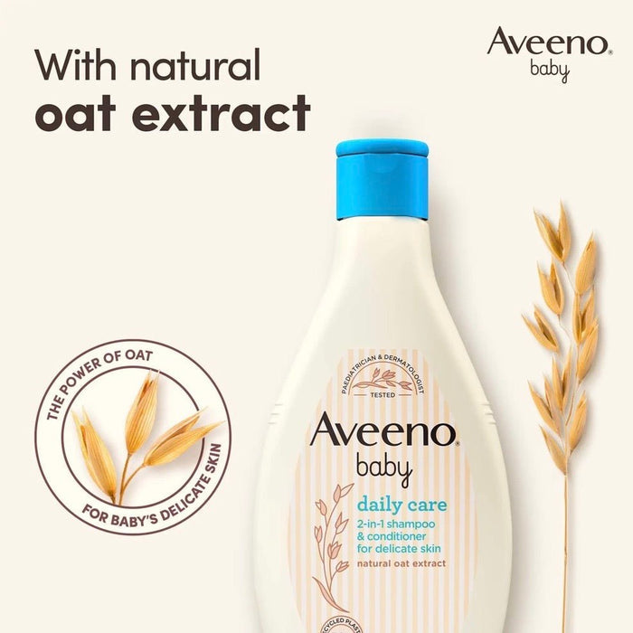 Aveeno Baby Day Care 2 - in - 1 Shampoo & Conditioner 250ml شامبو وبلسم أفينو بيبي داي كير 2 في 1 - Princess Cosmetics Qatar