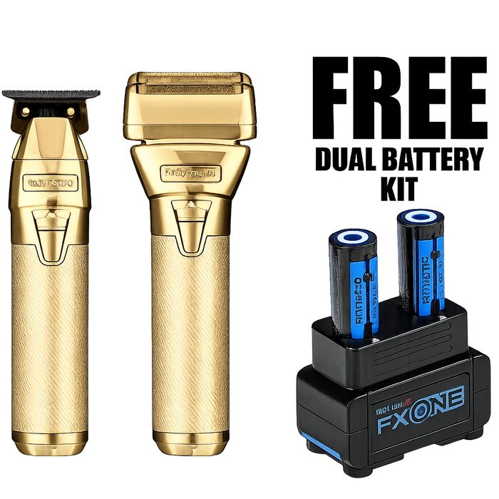 BaBylissPRO FXONE GoldFX Trimmer & Foil Shaver Bundle - Tool Only (FX1FSTGTO)