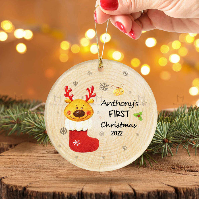 babys first christmas ornament personalized