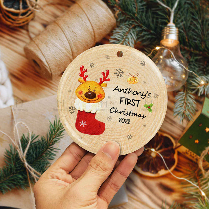 babys first christmas ornament personalized