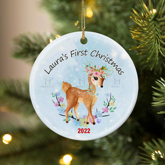 babys first christmas ornament personalized