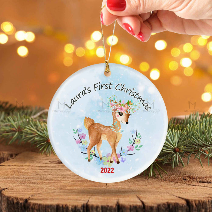 babys first christmas ornament personalized