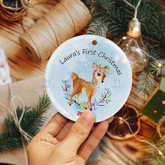 babys first christmas ornament personalized