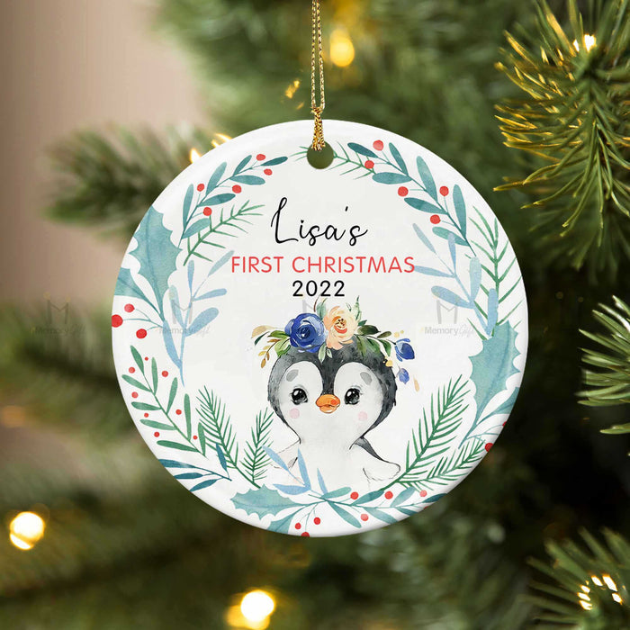 baby's first christmas ornament personalized