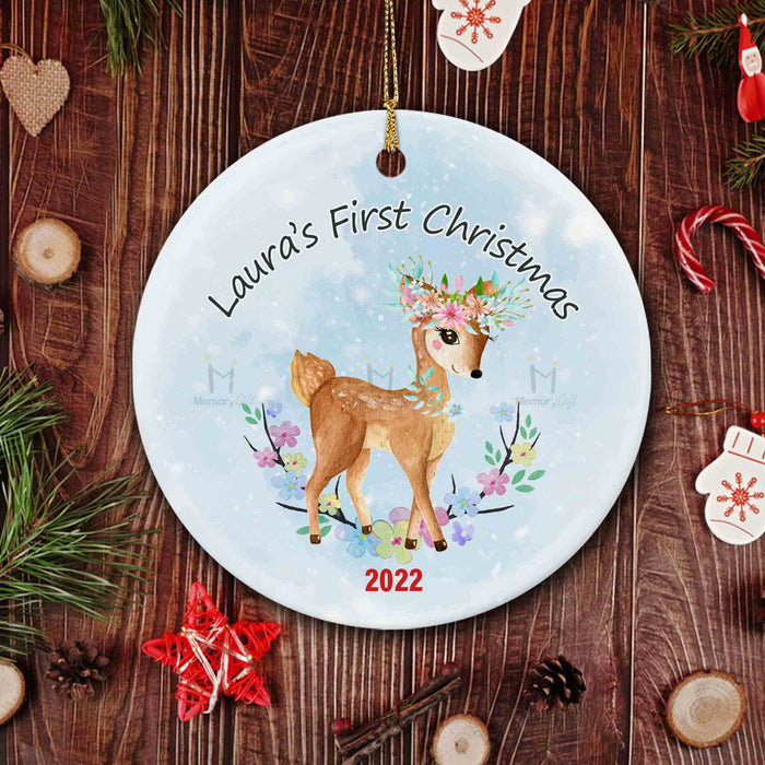 babys first christmas ornament personalized