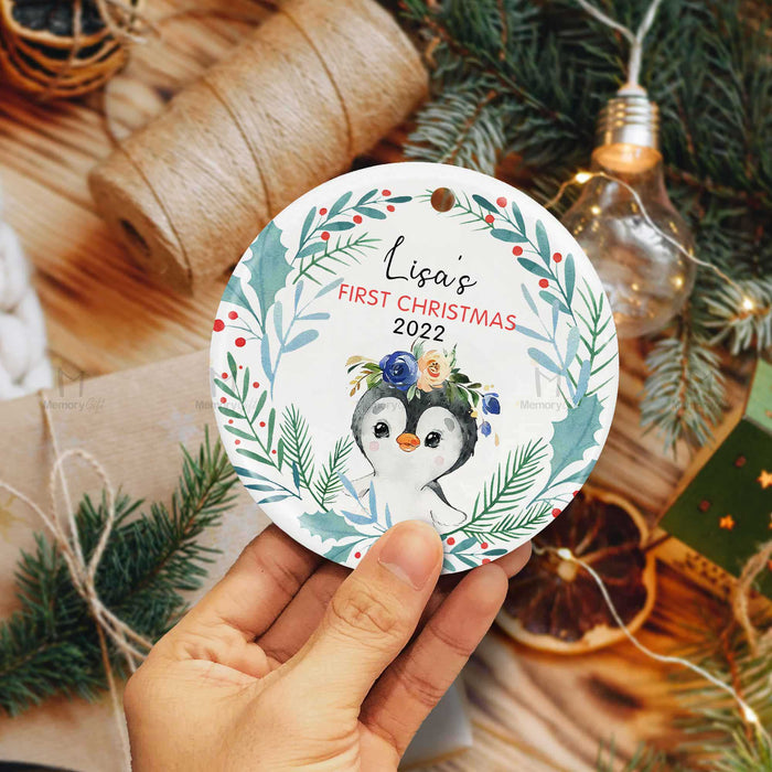 baby's first christmas ornament personalized