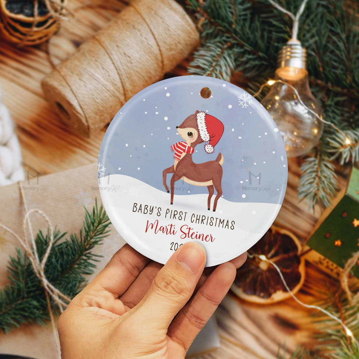 baby's first christmas personalized ornament