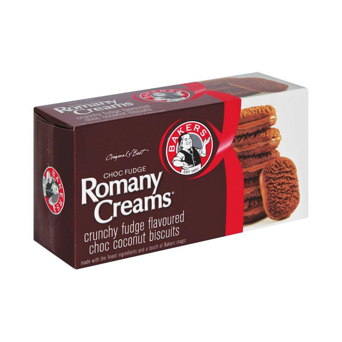 Bakers Romany Creams: Chocolate Fudge (200 g) from South Africa - AubergineFoods.com