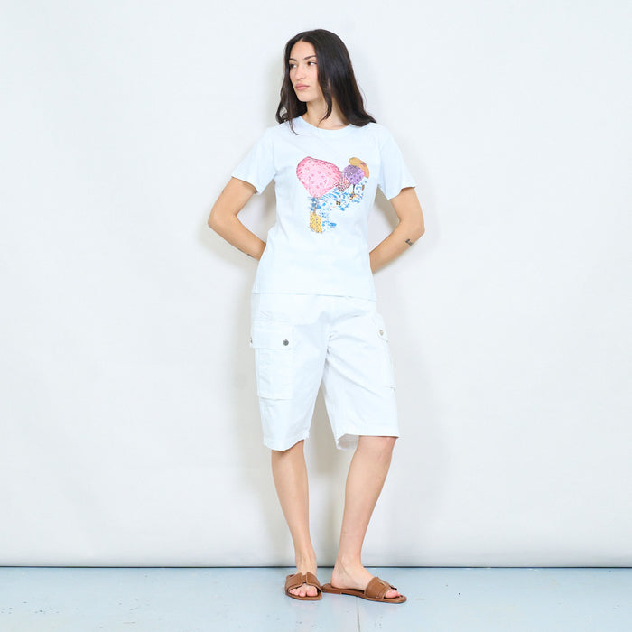 Balloon graphic printed cotton t-shirt wholesale