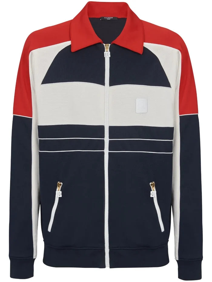 Balmain Track Jacket "Red/Navy"
