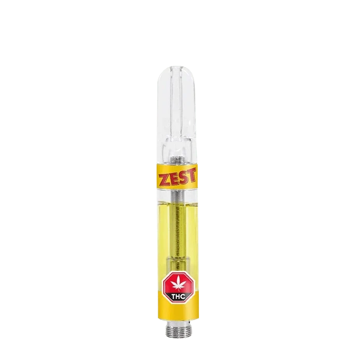 Front view of the Banana RNTZ Liquid Diamond Vape Cartridge with a metallic tip, against a plain white background.