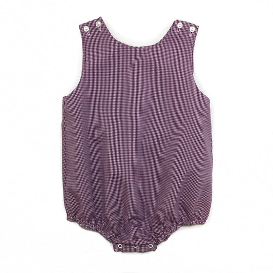 Banbury Button Shoulder Bubble Purple Check