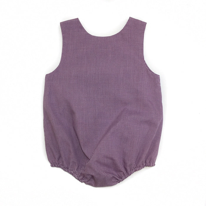 Banbury Button Shoulder Bubble Purple Check