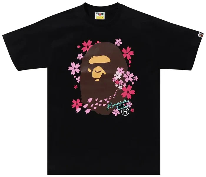 Bape Sakura Ape Head Tee "Black"