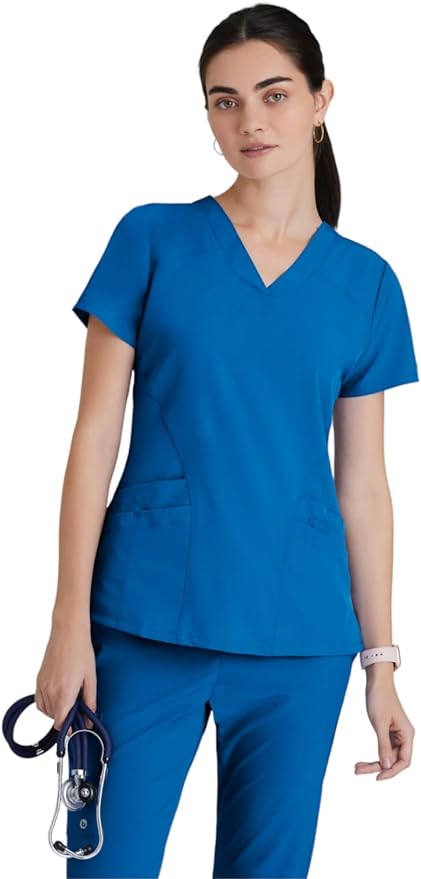 Barco One 5-Pocket V-Neck Yoke & Side Panel Scrub Top