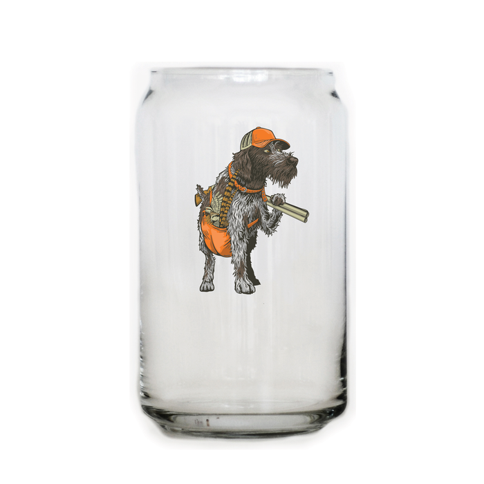 Bearded Bird Dog Beer Can Glass