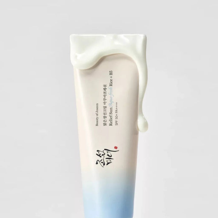 BEAUTY OF JOSEON Relief Sun Aqua Fresh Rice + B5 Sunscreen Spf50+ واقي الشمس الكيميائي المطور بالارز من بيوتي اوف جوسون