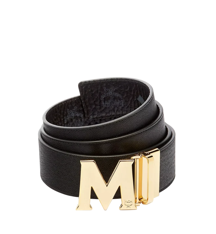 MCM Belt Reversible Black (Black/Gold Buckle)