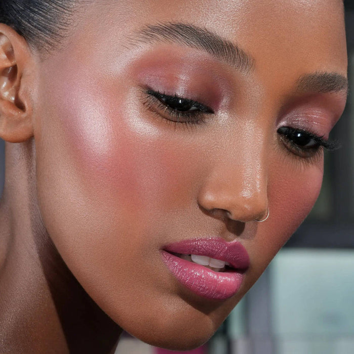 Berry Pop Cheek Trio model look.