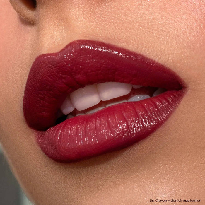Berry Pop Lip Crayon and Lipstick model look - lips close-up.