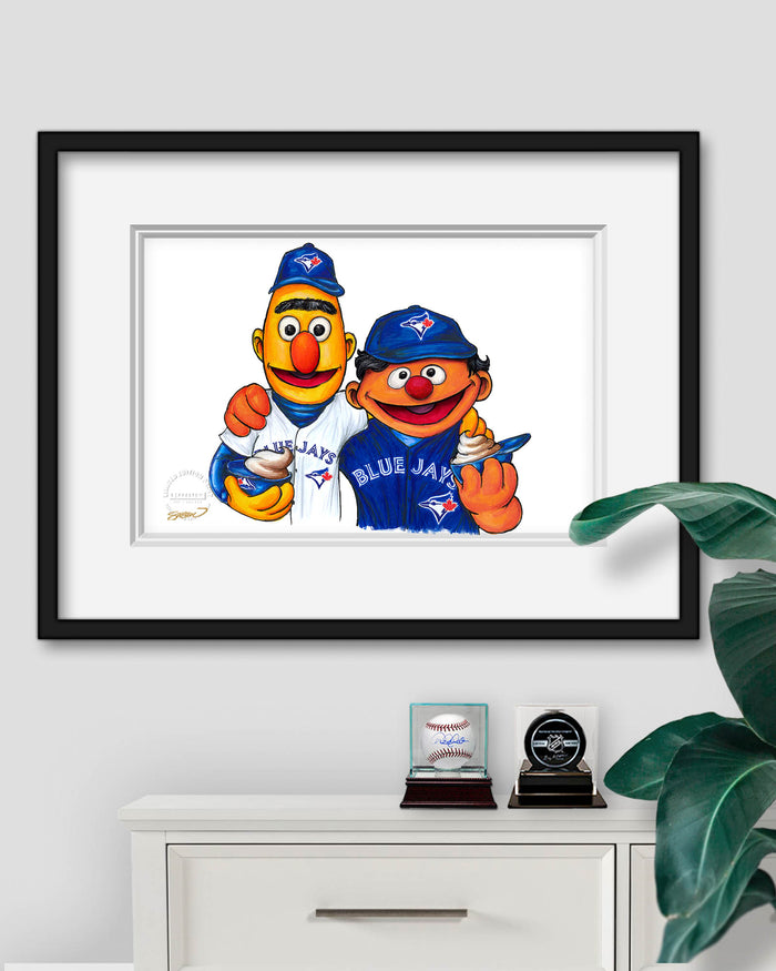 Bert and Ernie x MLB Blue Jays Limited Edition Art Print