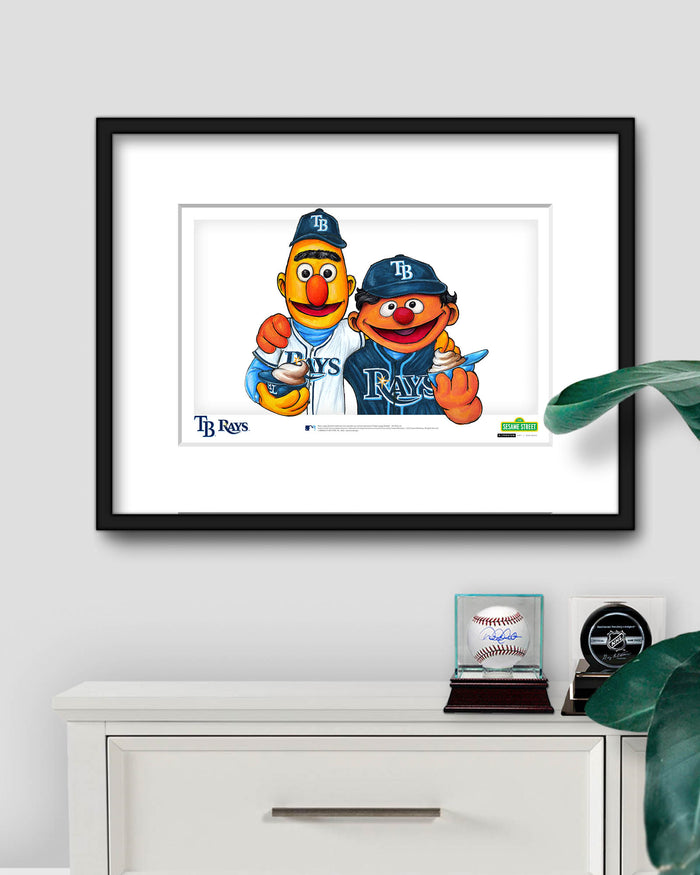 Bert and Ernie x MLB Rays Limited Edition Art Print