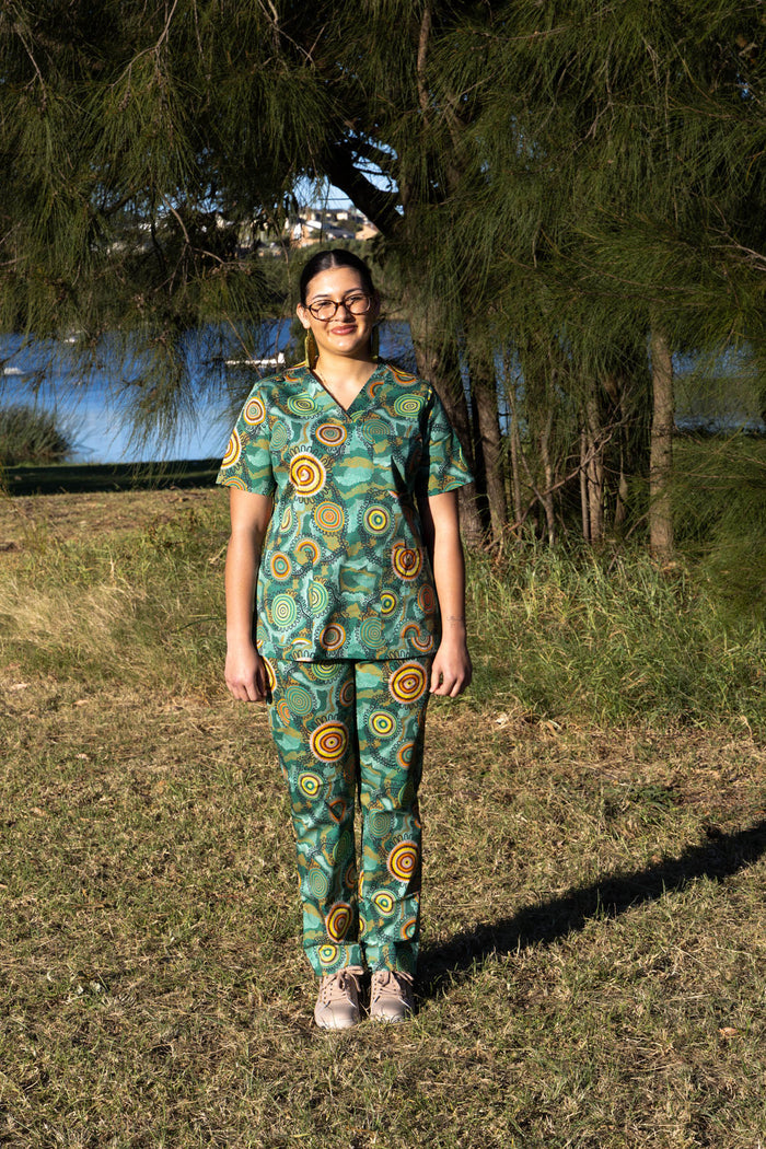 Birthing Grounds - Women's Premium Printed Scrub Pants