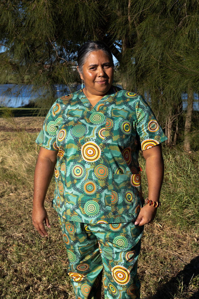 Birthing Grounds - Women's Premium Printed Scrub Top