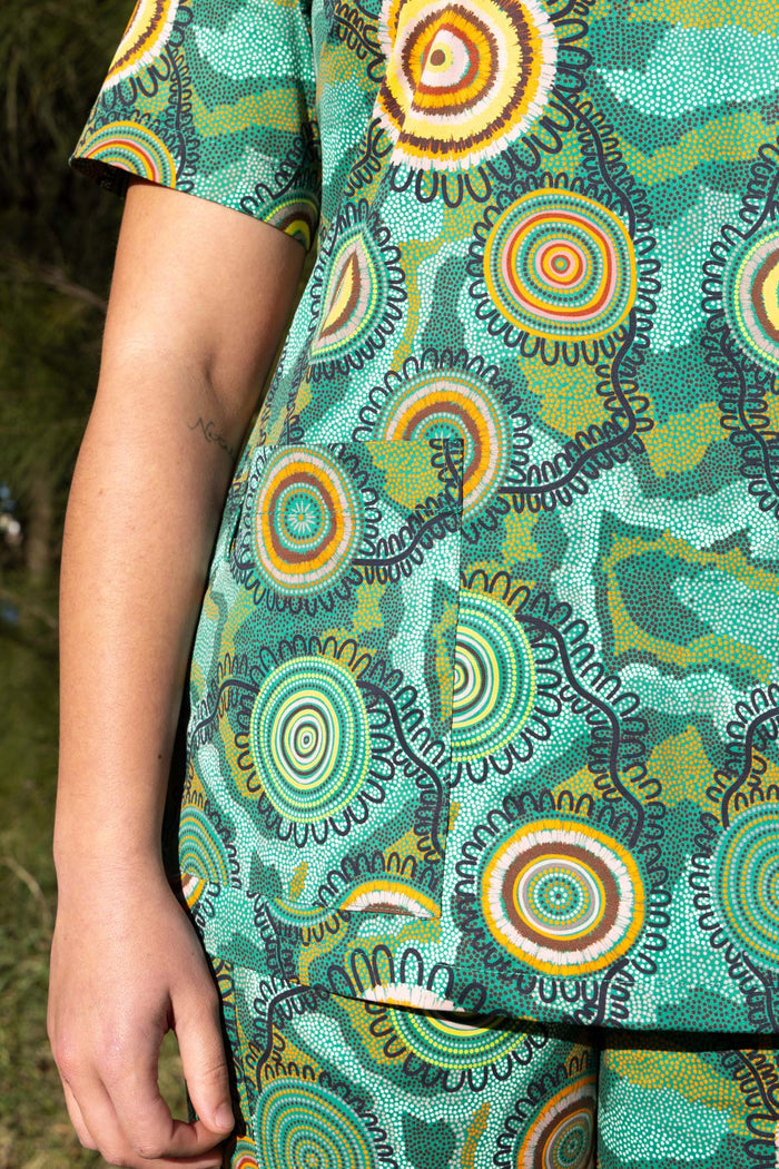 Birthing Grounds - Women's Premium Printed Scrub Top