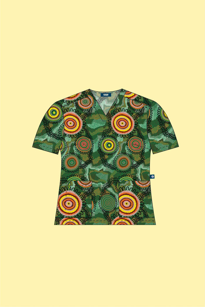 Birthing Grounds - Women's Premium Printed Scrub Top