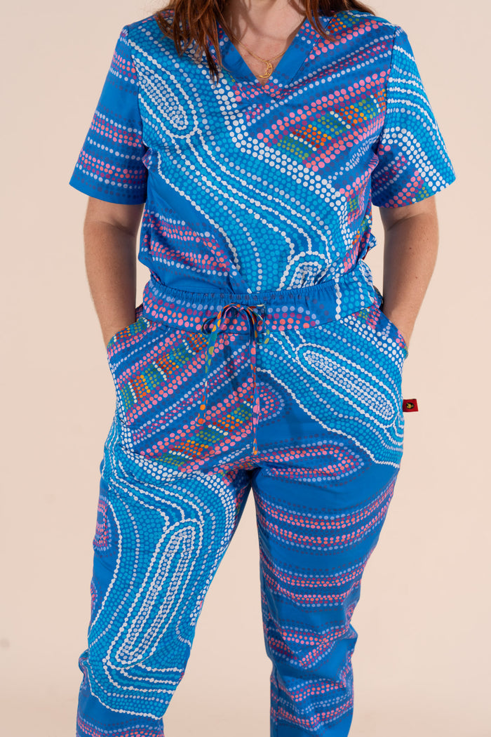 Birthing Site - Women's Premium Printed Scrub Pants