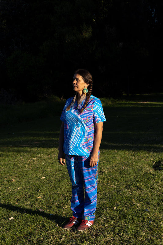 Birthing Site - Womens Printed Scrub Top