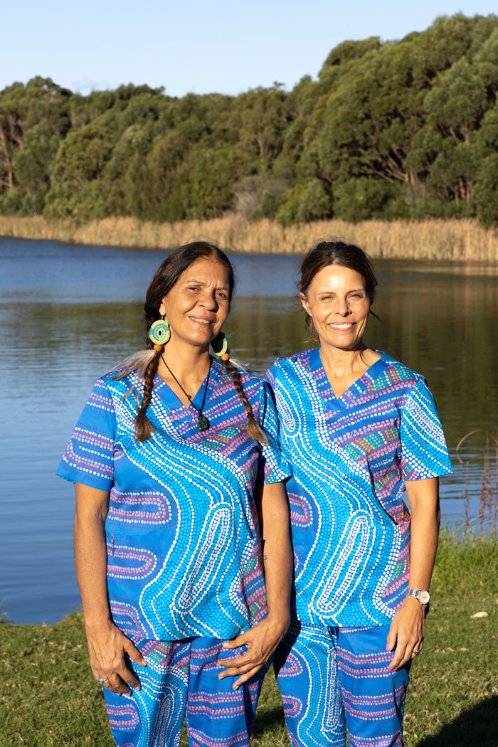 Birthing Site - Womens Printed Scrub Top