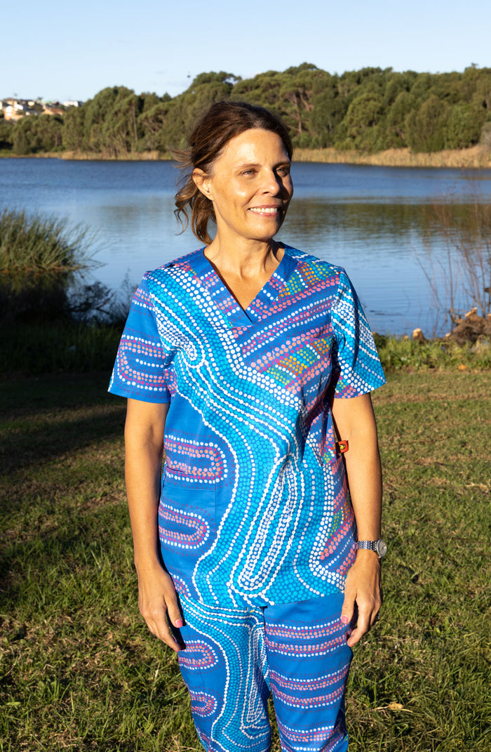 Birthing Site - Womens Printed Scrub Top