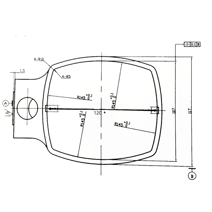 B&L E-Arm, Microscope Coarse Focus Block, 5/8' Mounting Pin