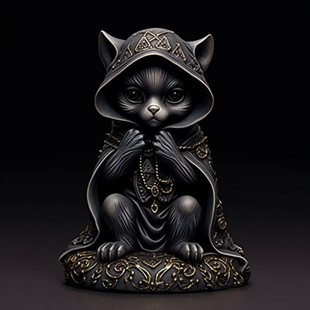 Black Cat Resin Craft Ornament Home Decoration Desktop Statue 🇨🇳