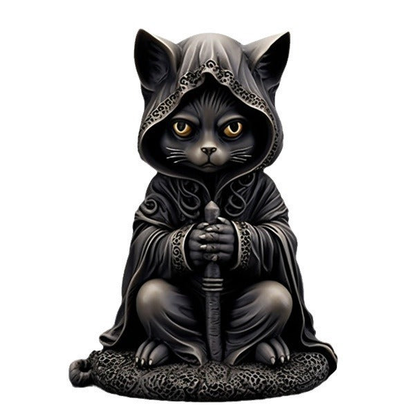 Black Cat Resin Craft Ornament Home Decoration Desktop Statue 🇨🇳