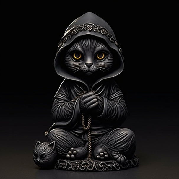 Black Cat Resin Craft Ornament Home Decoration Desktop Statue 🇨🇳