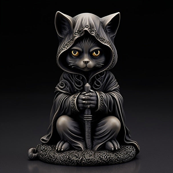 Black Cat Resin Craft Ornament Home Decoration Desktop Statue 🇨🇳