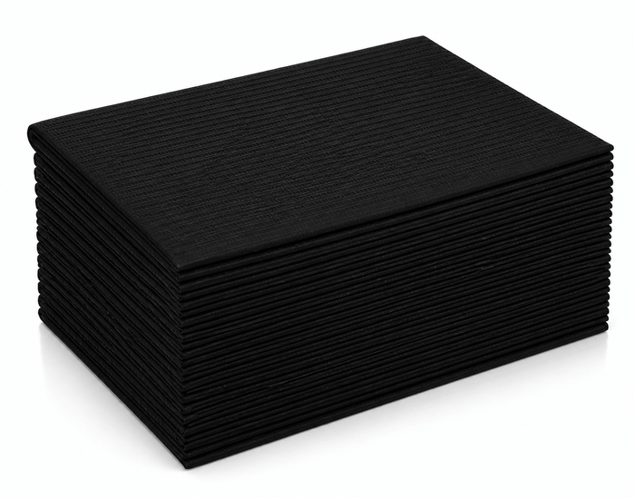 Black 3-ply waterproof dental bibs product image for teeth whitening, dental offices