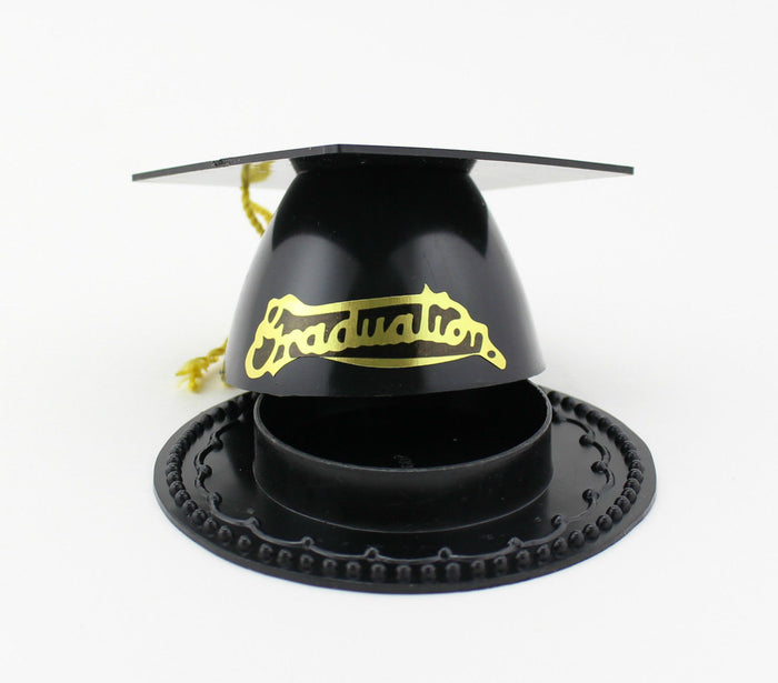 Black Graduation hat Cap Party Favor Box 3.5 Inch Graduation Party - artcovecrafts.com